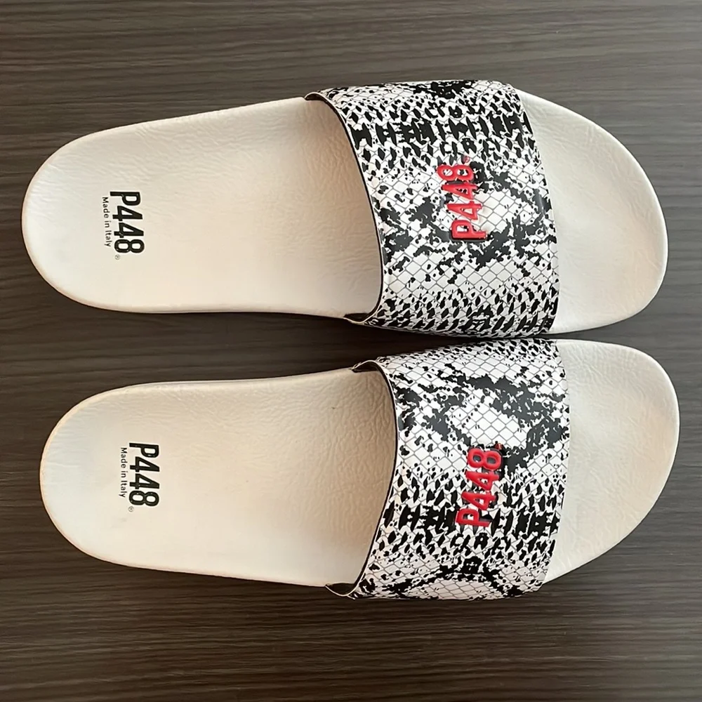 P448 Snakeskin Slides Sandals Super Water Resistant EUR42 US9 **NEW**